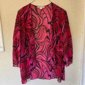 Caroline Rose Sheer Jacket / Cardigan NWOT size 3X
